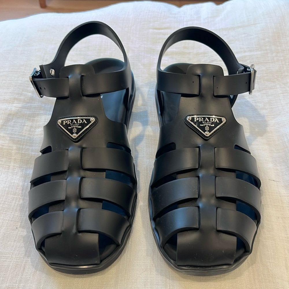 Prada rubber fisherman sandals (men’s)